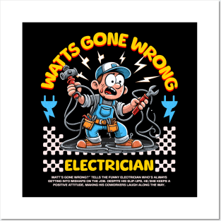 Funny Electrician Posters and Art